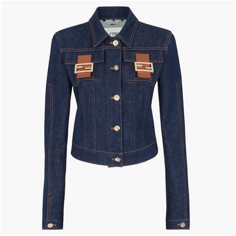 fendi jeans black jacket|Fendi denim jacket.